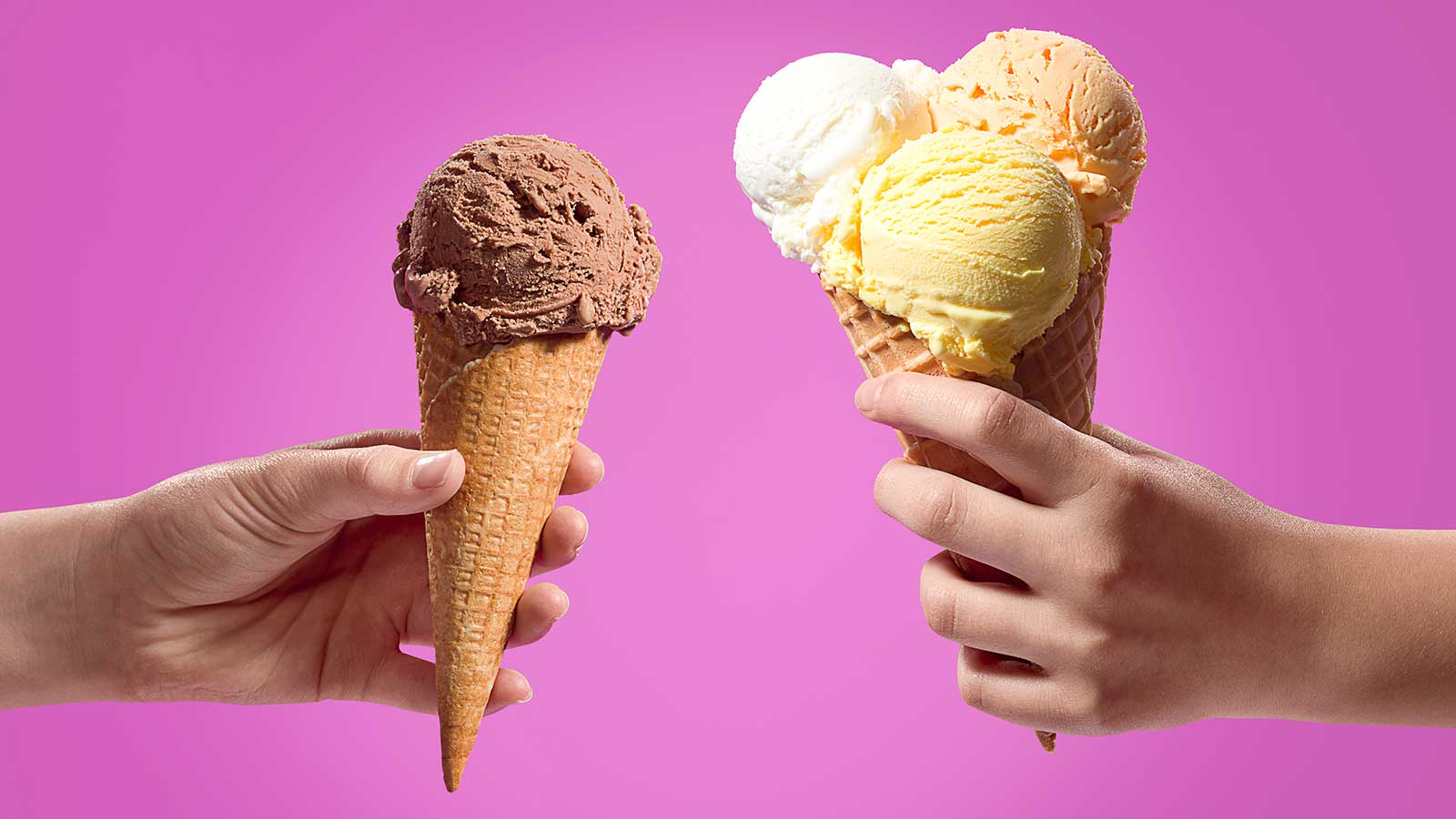 How is water ice different from regular ice cream in terms of texture and flavor?